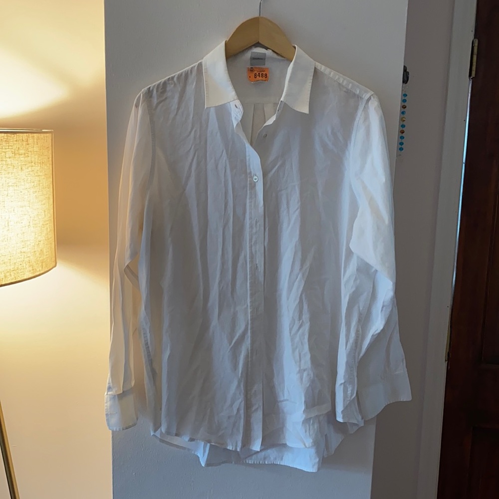 Craig Taylor 100% Egyptian Cotton White Button Down Blouse
